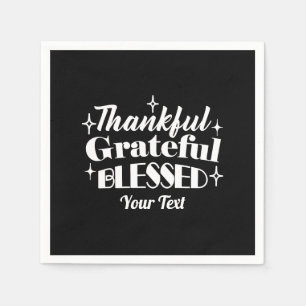 Editable Sparkling Thanksgiving Quote Design Napkin
