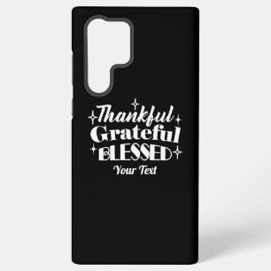 Editable Sparkling Thanksgiving Quote Design Samsung Galaxy Case