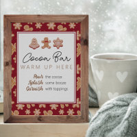 Editable Spiked Hot Cocoa Bar Sign Cookie Exchange