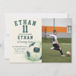 Editable Sports Party Template with photo