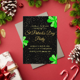 Editable St Patrick's Day Party Invitation, Templa Acrylic Invitations