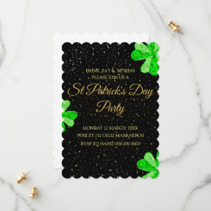 Editable St Patrick's Day Party Invitation, Templa Save The Date