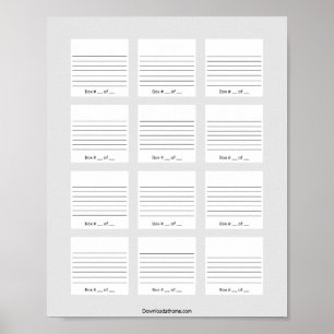 Editable Storage Labels Inventory Management Poster