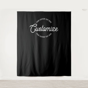 Editable Stylish Cursive Backdrop Tapestry