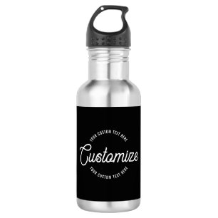 Editable Stylish Cursive & Modern Circular Text 532 Ml Water Bottle