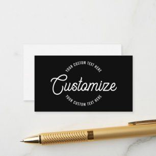 Editable Stylish Cursive & Modern Circular Text Enclosure Card