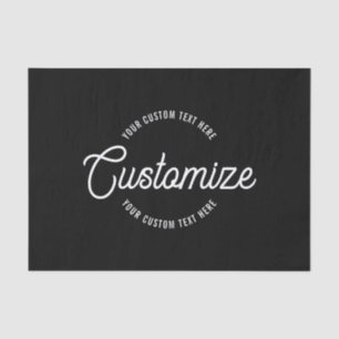 Editable Stylish Cursive & Modern Circular Text Tissue Paper