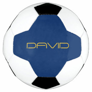 Editable Stylish Text   Gold & Navy Blue Football