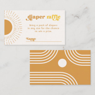 Editable Sun Diaper Raffle Card