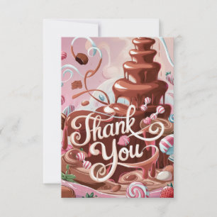 Editable Sweets Chocolate thank you card