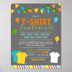 Editable t-shirts contest fundraiser flyer poster
