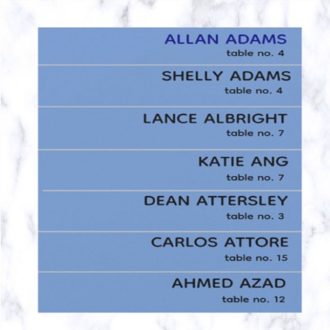 Editable Table Number and Name Place Cards (This is an easy way to make place cards for your special event!)