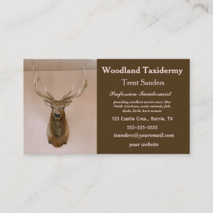 Editable Taxidermy Business Card