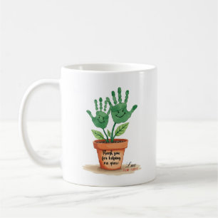 Editable Teacher Gift With Handprint Art Coffee Mug