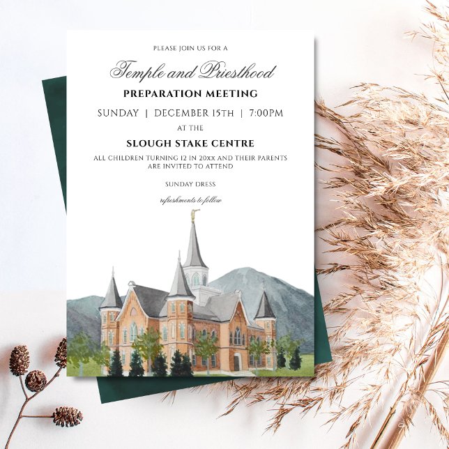 Editable Temple and Priesthood Preparation Meeting Invitation (Creator Uploaded)