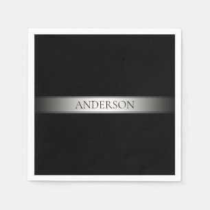 Editable Text & Colours   Gradient Stripe w/Border Napkin