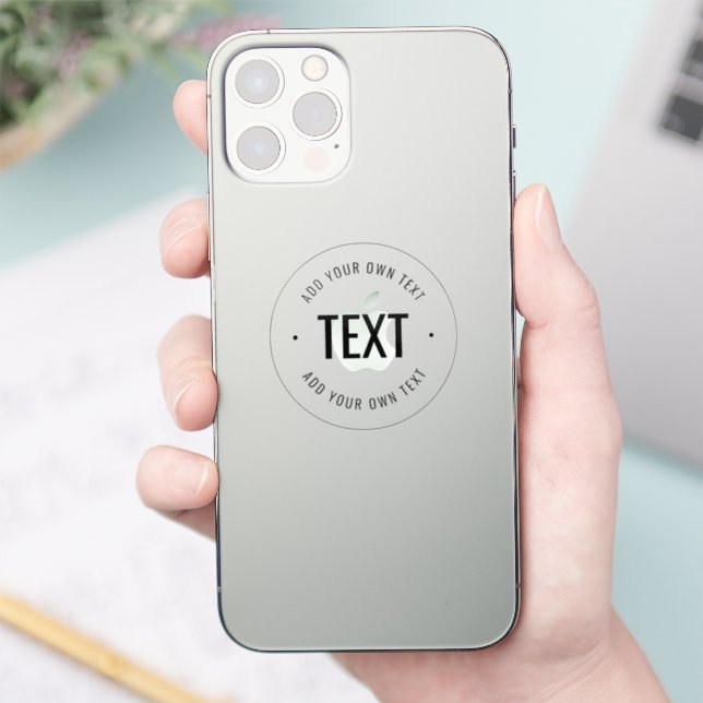 Editable Text & Colours Transparent Sticker (Phone)