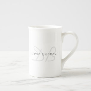 Editable Text for Business, Greeting or Name Bone China Mug