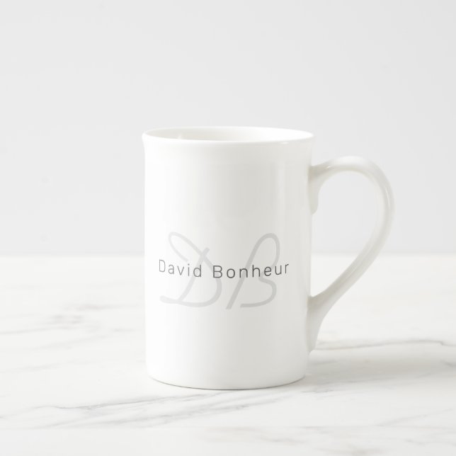 Editable Text for Business, Greeting or Name Bone China Mug (Right)