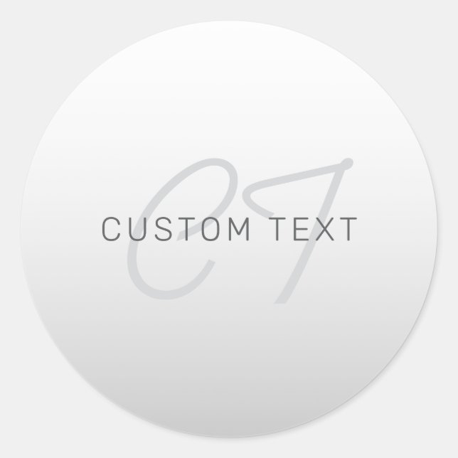 Editable Text for Business, Greeting or Name Classic Round Sticker (Front)