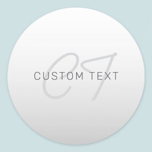 Editable Text for Business, Greeting or Name Classic Round Sticker