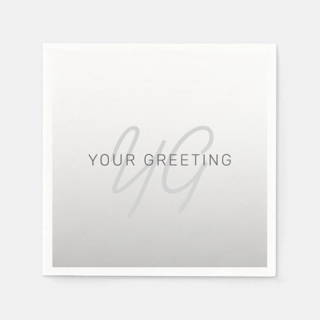 Editable Text for Business, Greeting or Name Napkin (Front)