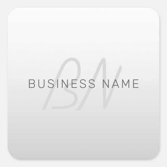 Editable Text for Business, Greeting or Name Square Sticker (Front)