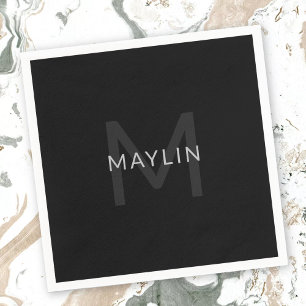 Editable Text Template for Monogrammed Name Etc. Napkin