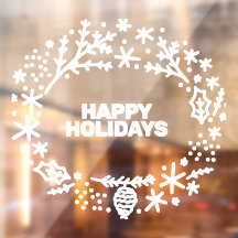 Editable Text Winter Frame Window Decal