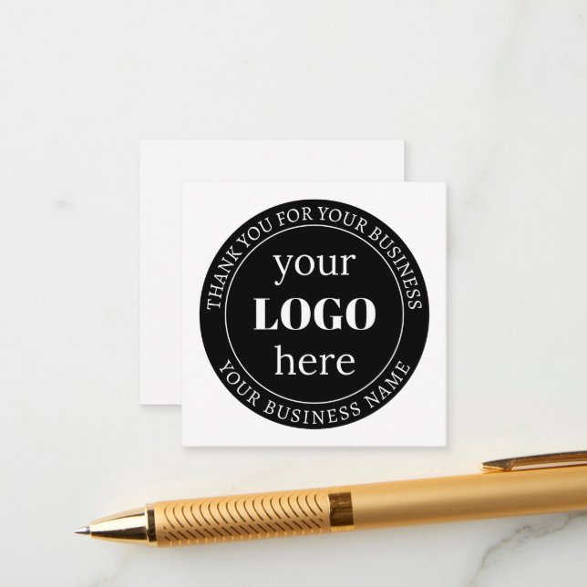 Editable Text & Your Logo or other Design  Enclosure Card (Front/Back In Situ)