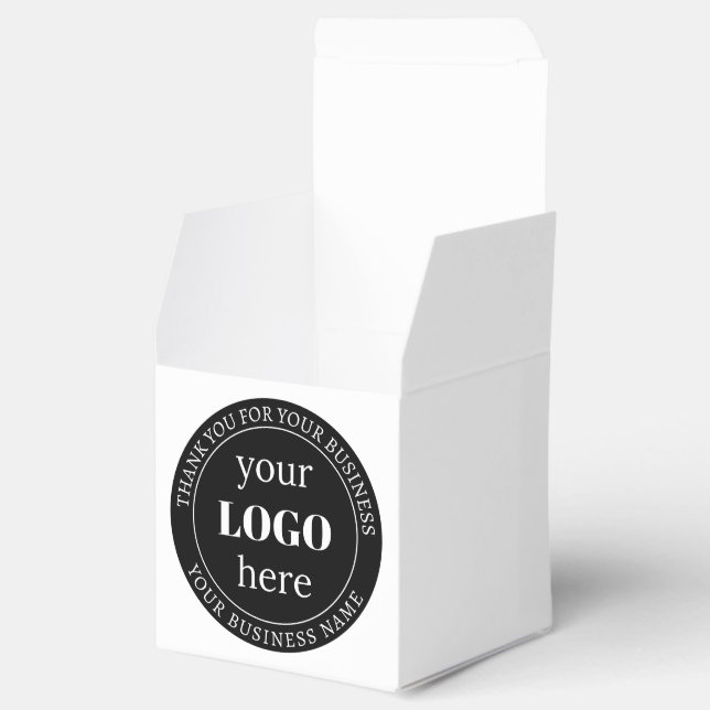 Editable Text & Your Logo or other Design  Favour Box (Opened)