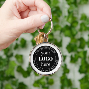 Editable Text & Your Logo or other Design Key Ring