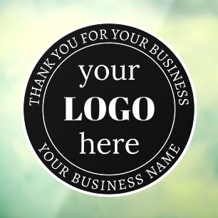 Editable Text & Your Logo or other Design Window Cling