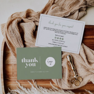 Editable Thank You Card for Product Packaging