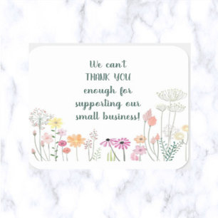 Editable Thanks For Supporting Our Small Business Square Sticker