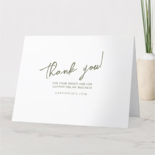 Editable Thanks For Your Purchase Business Thank You Card