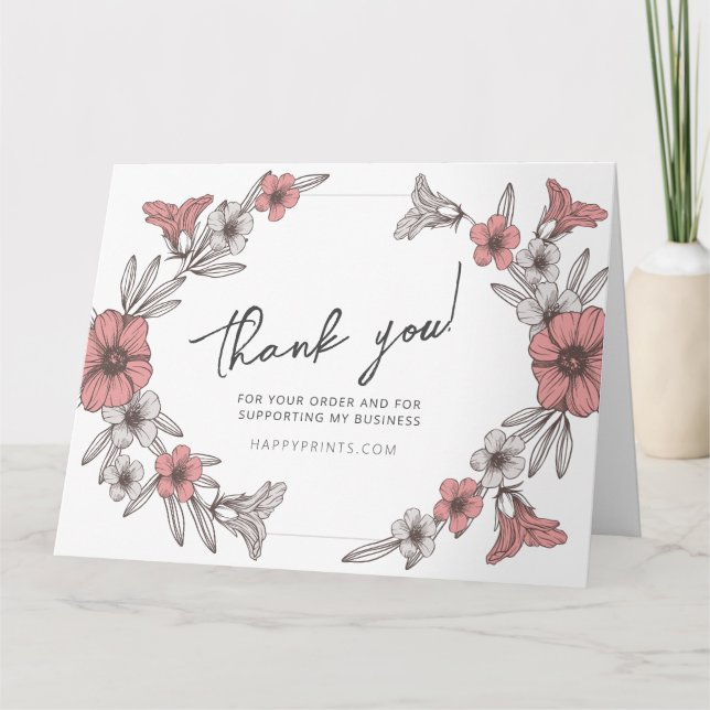 Editable Thanks For Your Purchase Business  Thank You Card (Front)