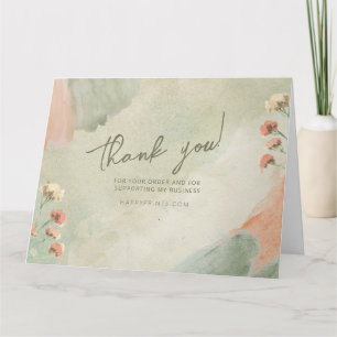 Editable Thanks For Your Purchase Business  Thank You Card