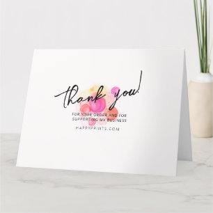 Editable Thanks For Your Purchase Small Business Thank You Card