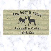 Editable The Hunt is Over Deer Wedding