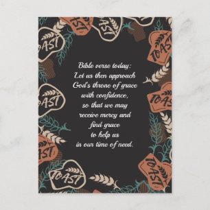 Editable Toast Bread Quote Postcard