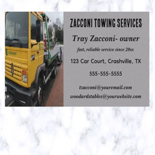 Editable Tow Truck Business Card