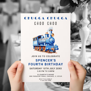 Editable Train Birthday Invitation Train Adventure