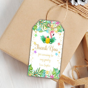 Editable Tropical Birthday Party Favour Labels
