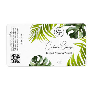 Editable Tropical Soap Packaging Labels