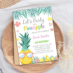 Editable Tropical Summer Printable Invite