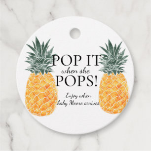 EDITABLE Tropical theme Baby Shower tags