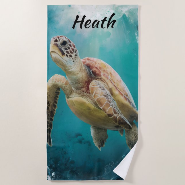 Editable Turtle Beach Towel (Front)