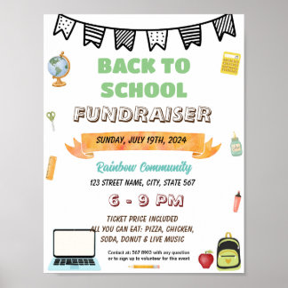 Editable tutoring school flyer poster