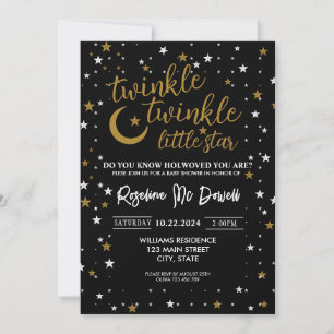 EDITABLE Twinkle Twinkle Little Star,Boy Shower, Invitation